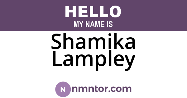Shamika Lampley