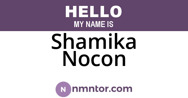 Shamika Nocon