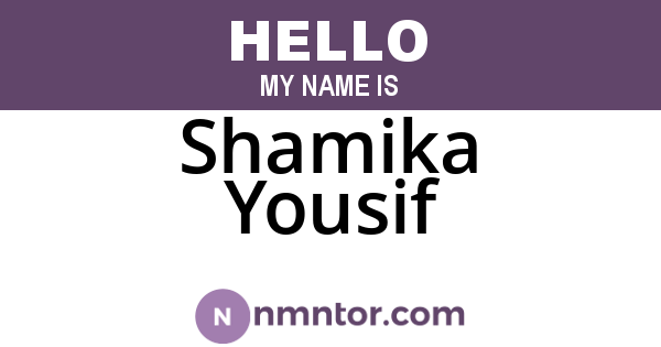 Shamika Yousif