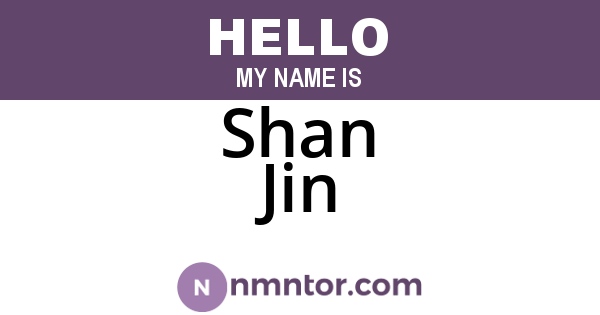Shan Jin
