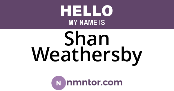 Shan Weathersby