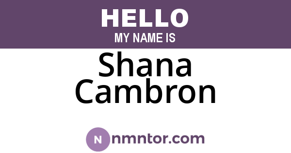 Shana Cambron