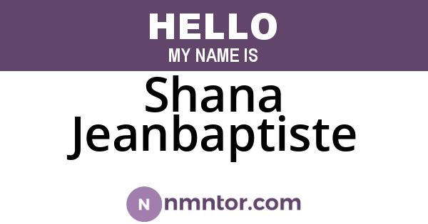 Shana Jeanbaptiste