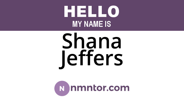 Shana Jeffers