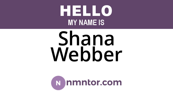 Shana Webber