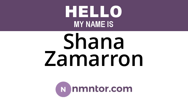 Shana Zamarron