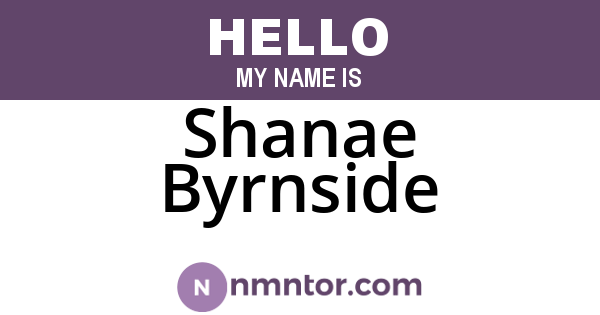 Shanae Byrnside