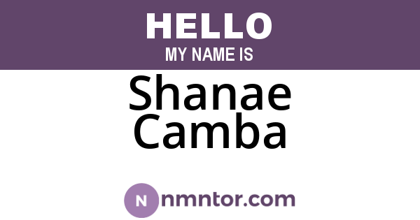 Shanae Camba