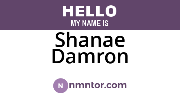 Shanae Damron