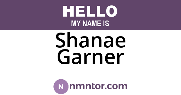 Shanae Garner