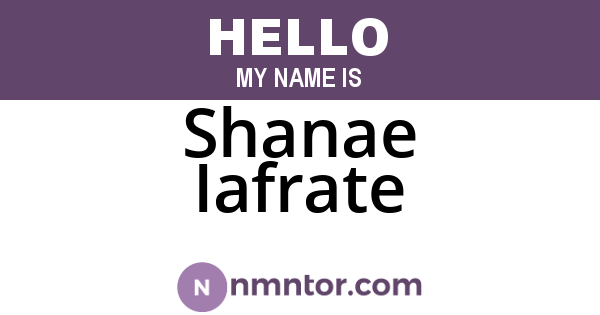 Shanae Iafrate