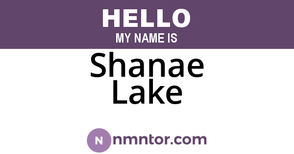 Shanae Lake