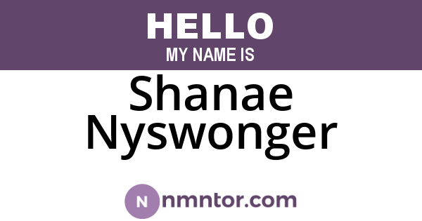 Shanae Nyswonger