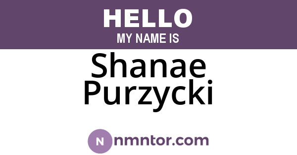 Shanae Purzycki