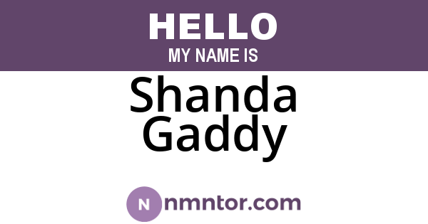 Shanda Gaddy