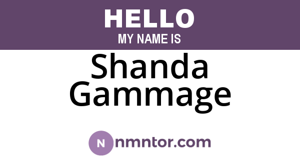 Shanda Gammage