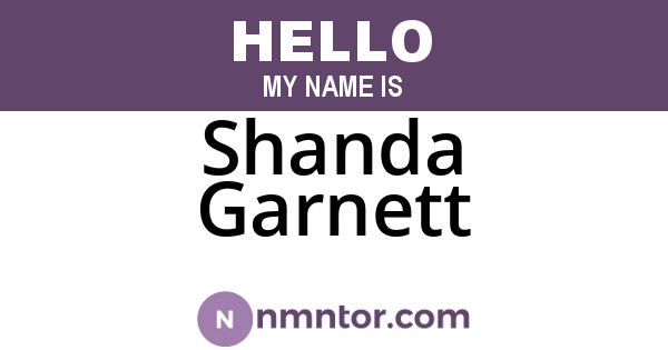 Shanda Garnett