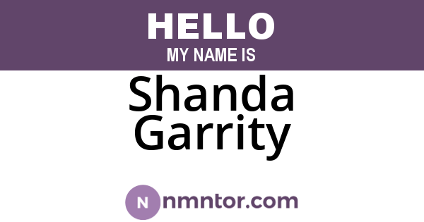 Shanda Garrity