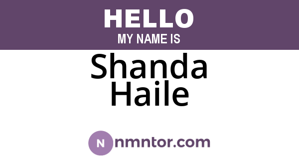 Shanda Haile