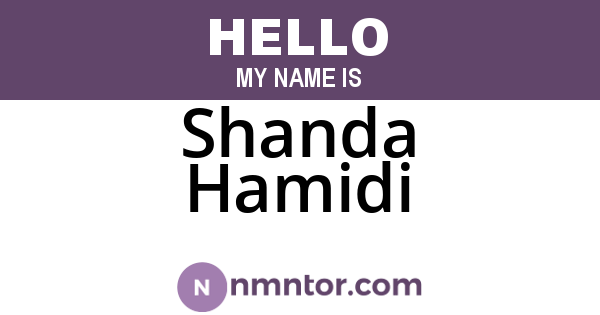 Shanda Hamidi
