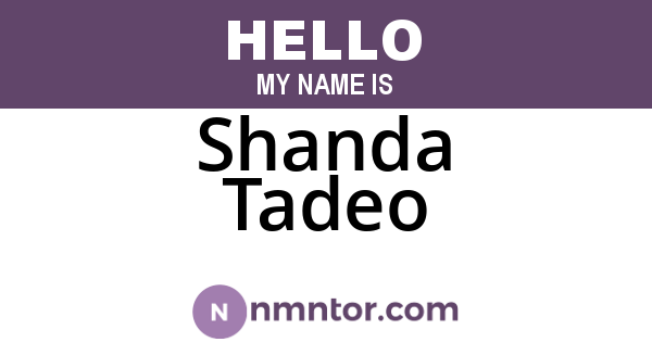 Shanda Tadeo