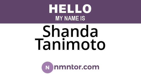 Shanda Tanimoto