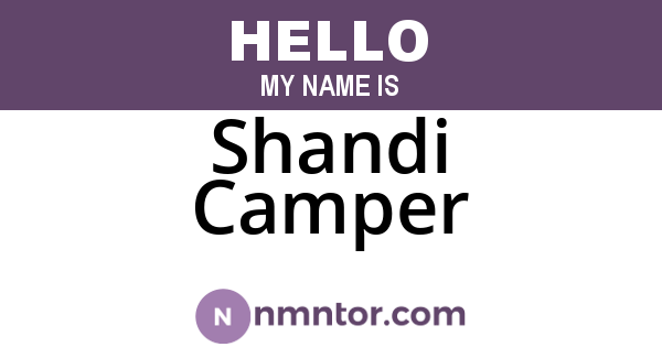 Shandi Camper