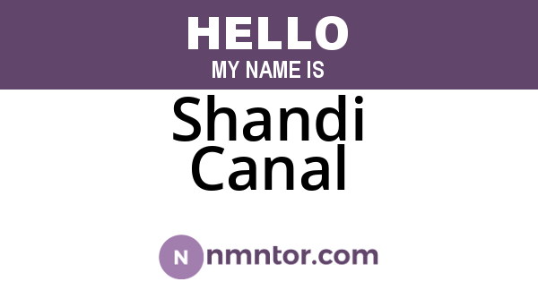 Shandi Canal