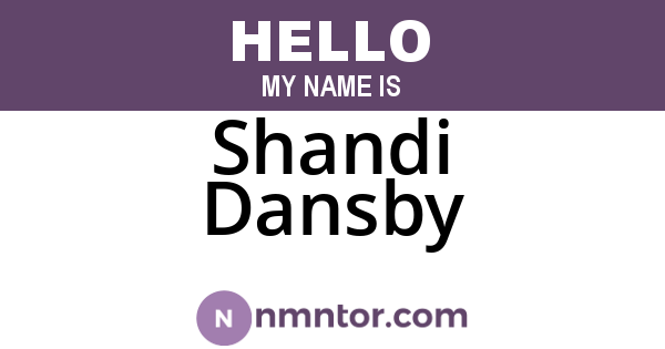 Shandi Dansby