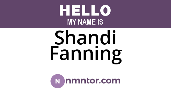 Shandi Fanning