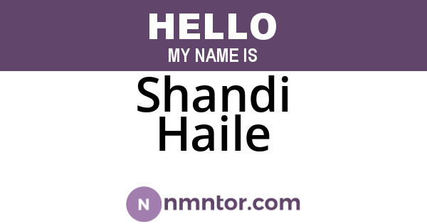 Shandi Haile