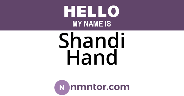 Shandi Hand