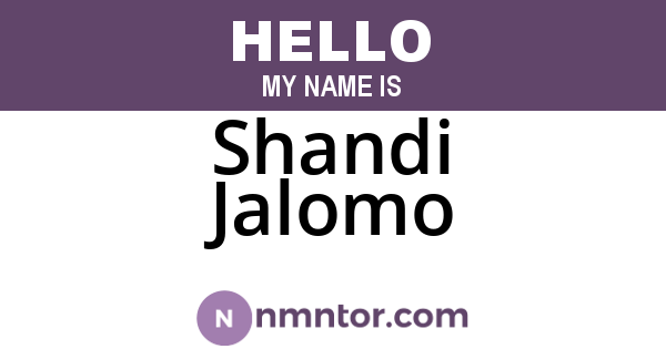 Shandi Jalomo
