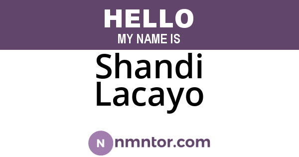 Shandi Lacayo