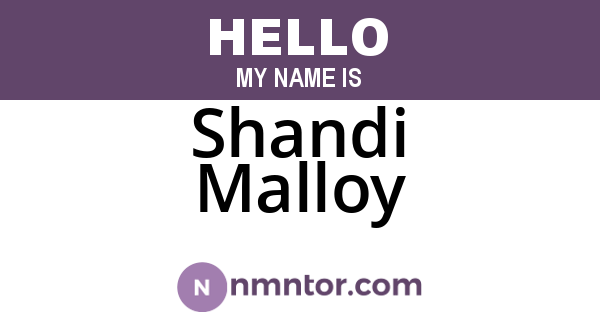 Shandi Malloy