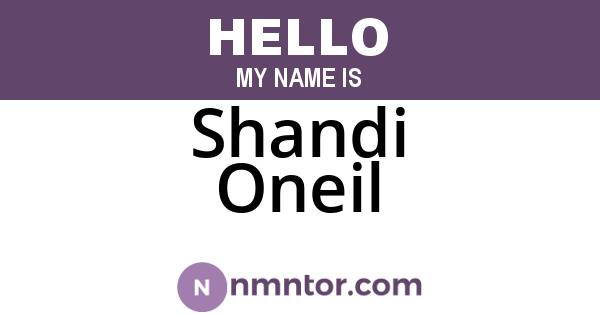 Shandi Oneil