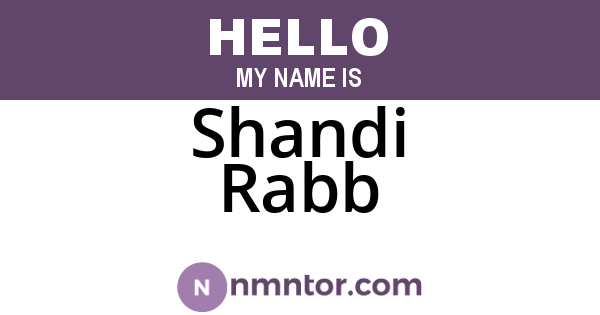 Shandi Rabb