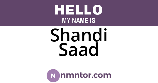 Shandi Saad