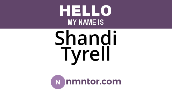Shandi Tyrell