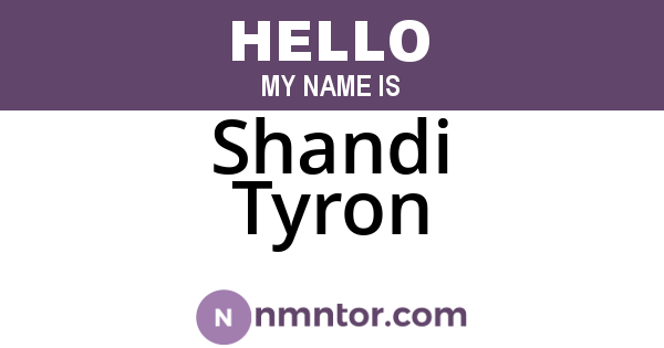 Shandi Tyron