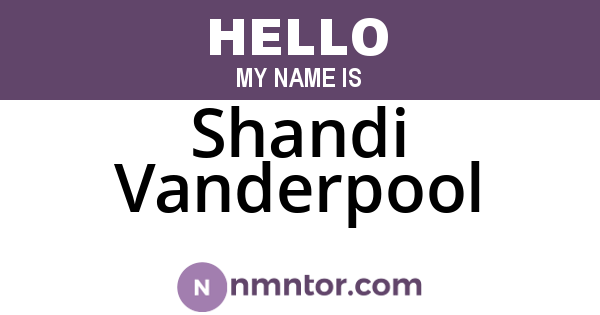 Shandi Vanderpool