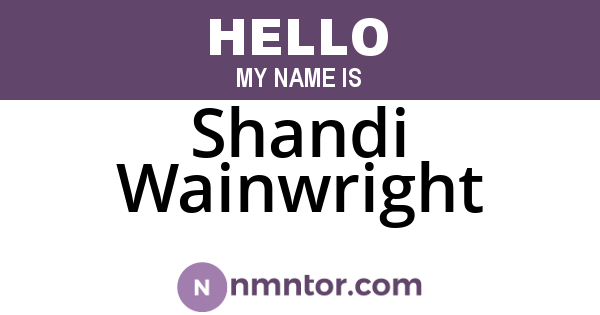 Shandi Wainwright