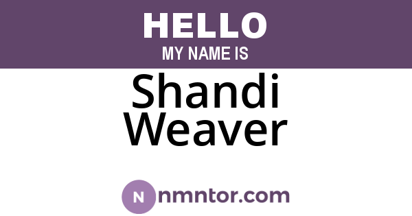 Shandi Weaver