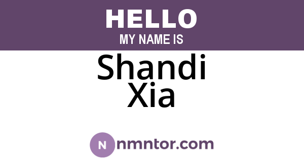 Shandi Xia