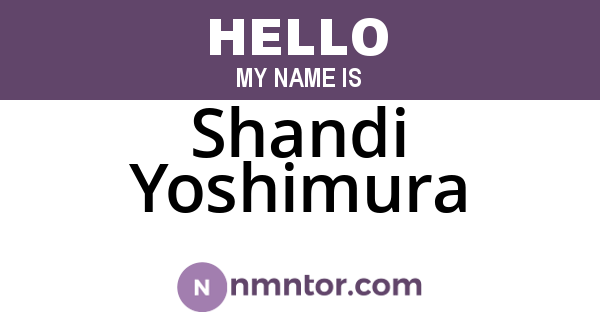 Shandi Yoshimura