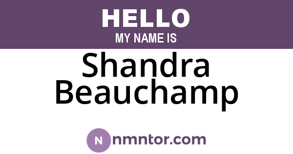 Shandra Beauchamp