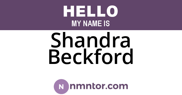 Shandra Beckford
