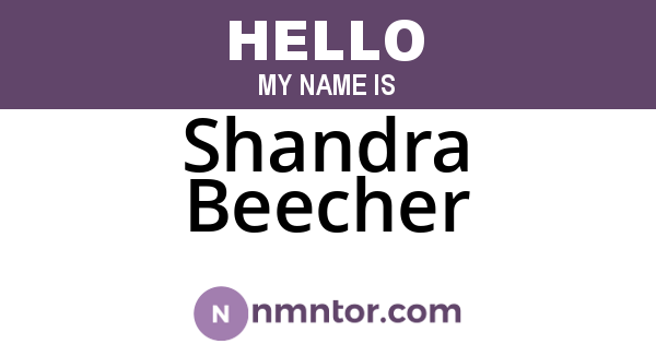 Shandra Beecher