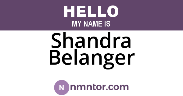 Shandra Belanger
