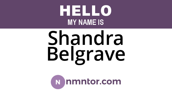 Shandra Belgrave